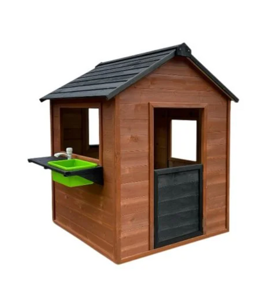 The Little Wooden Playhouse with Serving Counter
