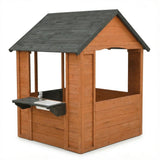 Luckids Wooden Playhouse - Brown