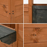 Luckids Wooden Playhouse - Brown